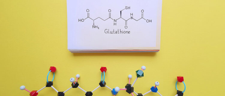 Glutathione is composed of three amino acids: cysteine, glutamic acid, and glycine.