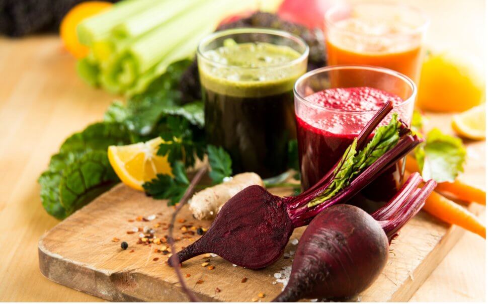 Beet and carrot juices for gallbladder flush or liver cleanse detox