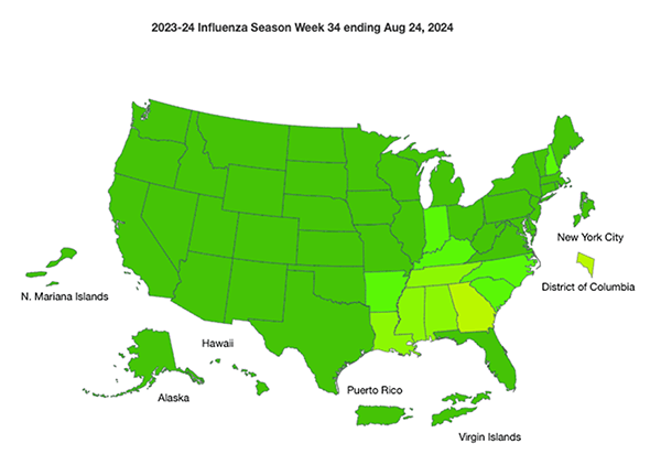 Getting a Flu Shot - Map 2024